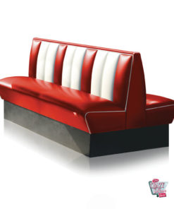 Double banc American Retro Diner sièges 3 HW150DB