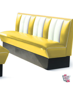 Simple Retro American Diner bench seats 4 HW180