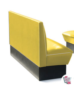 Simple Retro American Diner bench seats 4 HW180