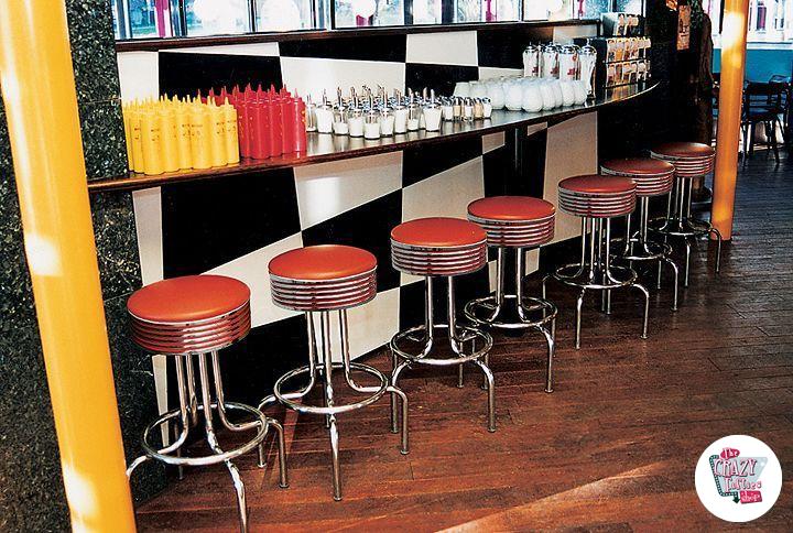 Taburete retro diner americano BS28 Taburete retro diner americano BS28