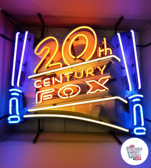 Neon 20th Century Fox Sign On