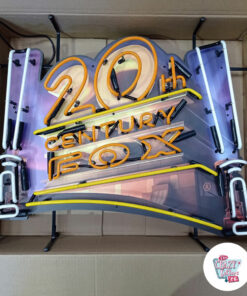 Neon 20th Century Fox sign off below