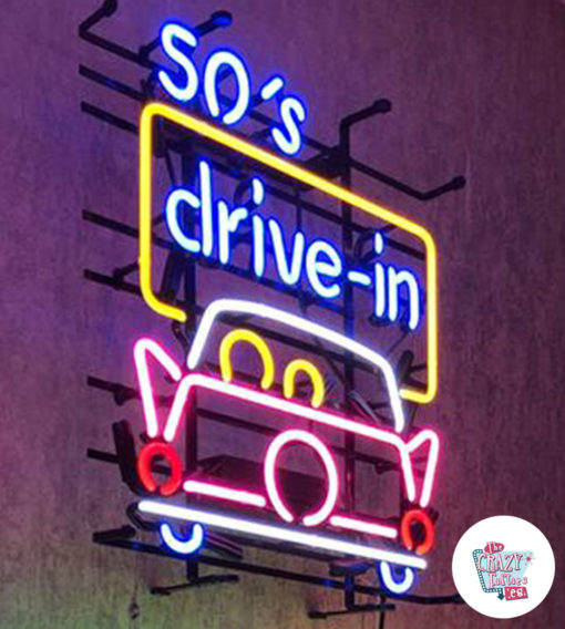 Cartel Neon 50s Drive in on