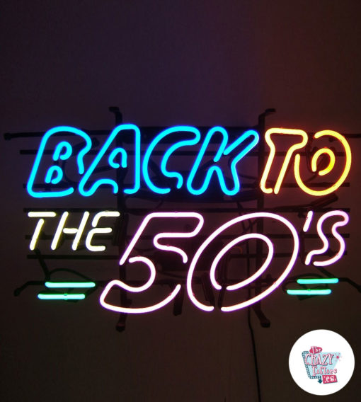 Poster Neon Back To The Fifties dettaglio