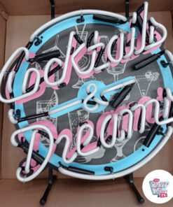 Poster Neon Cocktails and Dreams off