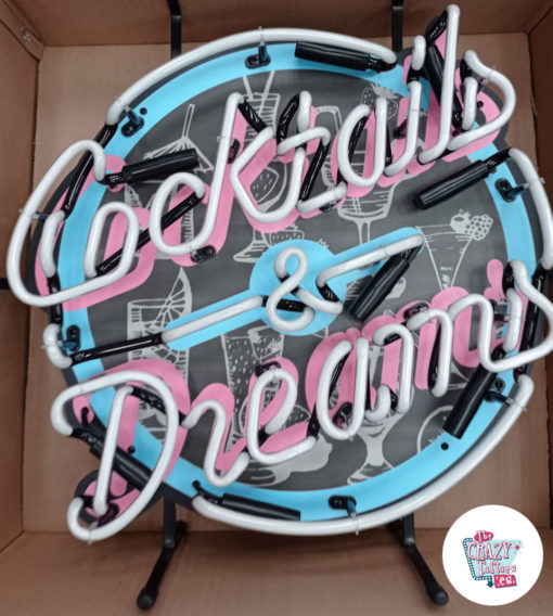 Poster Neon Cocktails and Dreams off