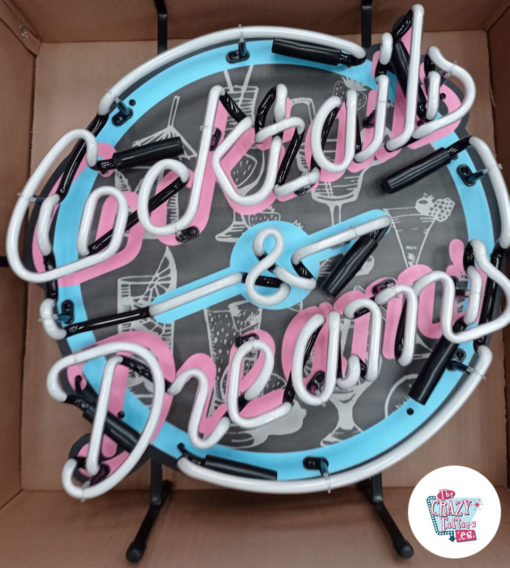 Affiche Neon Cocktails and Dreams off