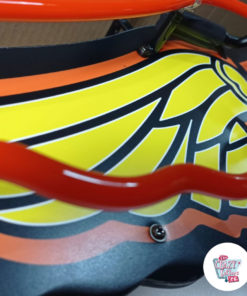 Orange Zeichen der Neon Harley Davidson Wings