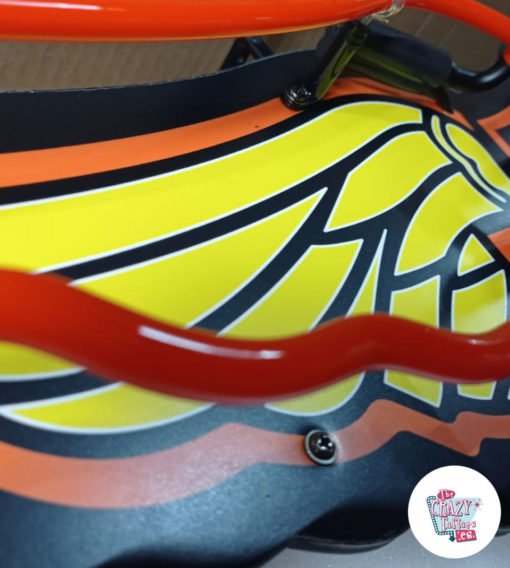 Insegna al neon di Harley Davidson Wings arancione