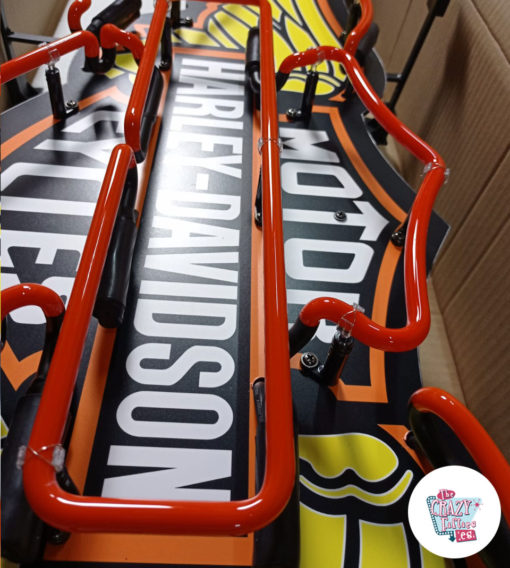 Neon Harley Davidson Wings oransje skilt