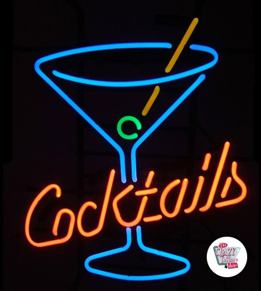 neon cocktails-com-vidro