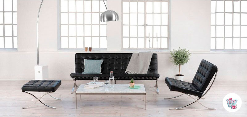 Sofa Barcelona Sedia e pouf