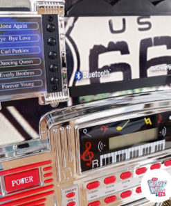 Jukebox Néon Bluetooth Route 66 Vintage US