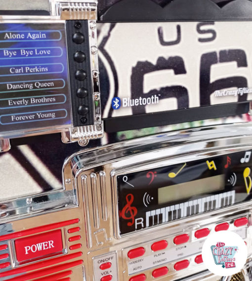 Jukebox Néon Bluetooth Route 66 Vintage US