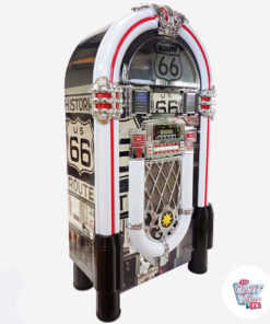 Jukebox Neon Bluetooth Route 66 Vintage destra