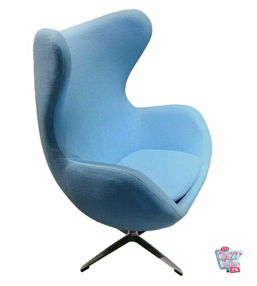 Fauteuil Oeuf Cachemire Bleu