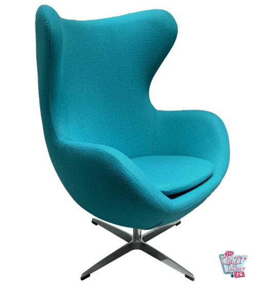 Fauteuil Oeuf Cachemire Turquoise, les classiques du design