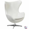 Hvit EcoLeather Egg Chair