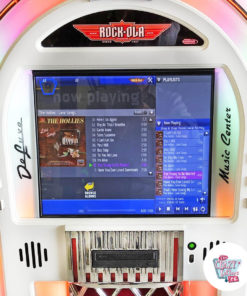 Jukebox Rock-ola Digital Bubbler Deluxe white pantalla