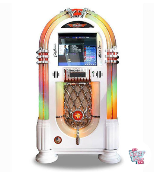 Jukebox Rock-ola Digital Bubbler Deluxe أبيض تجريبي