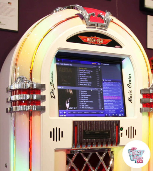 Jukebox Rock-ola Digital Bubbler Deluxe white cromados