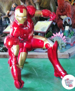 Figur dekoration Super Hero IronMan knælende