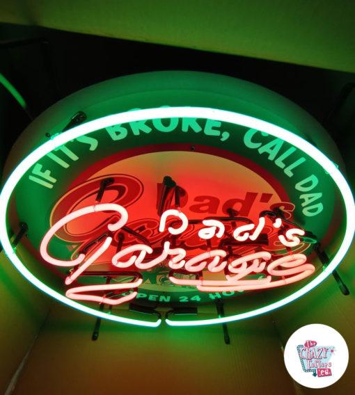 Neon Papas Garage Poster