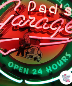 Neon Papas Garage Poster