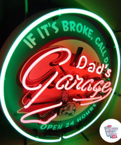 Neon Dad's Garage Poster