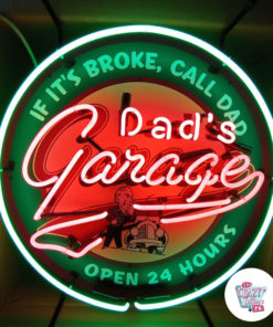 Cartel Neon Dad's Garage