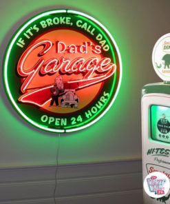 Neon Dad's Garage XL Plakat