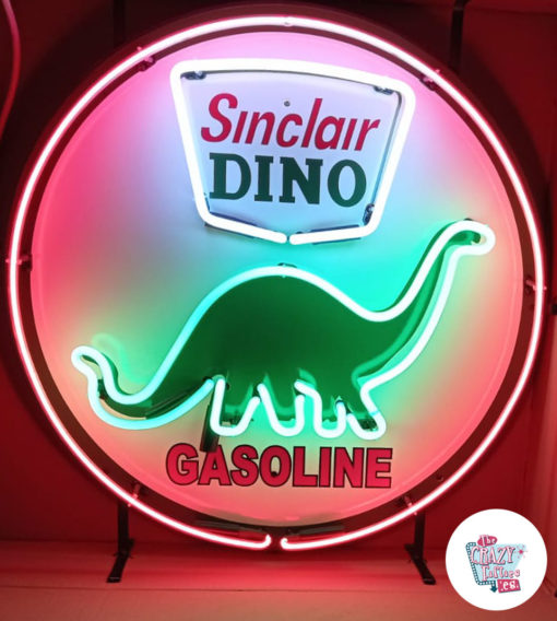 Neon Dino Sinclair Poster