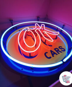 Cartaz de carros usados ​​Neon OK em baixo