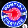 Neon Pontiac Service sign on