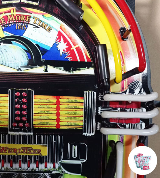 Neon Wurlitzer Jukebox plakatdetalj opp av