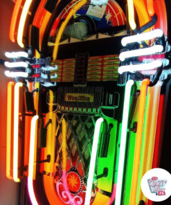 Detalhe Neon Wurlitzer Jukebox em pôster
