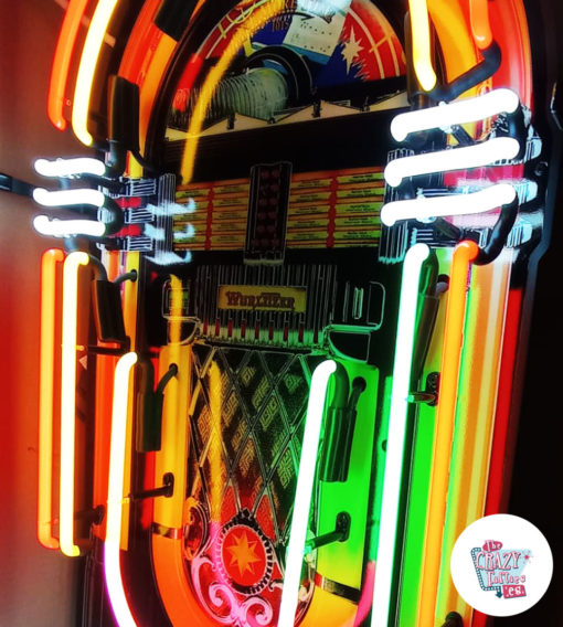 Poster Neon Wurlitzer Jukebox detail on