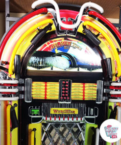 Cartel Neon Wurlitzer Jukebox detalle apagado