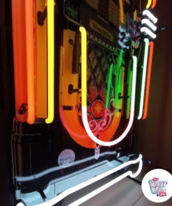 Cartel Neon Wurlitzer Jukebox lateral encendido