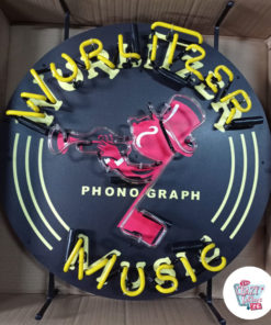 Neon Wurlitzer Müzik posteri kapalı