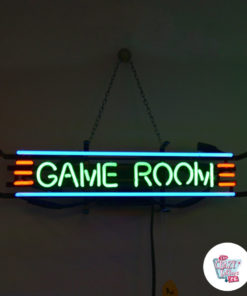 Poster della sala giochi al neon reale