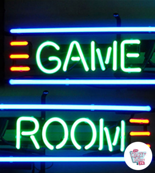 Poster zoom sala giochi al neon