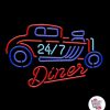 Letreiro Neon Diner 24-7