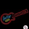 Неон Гитара США Плакат