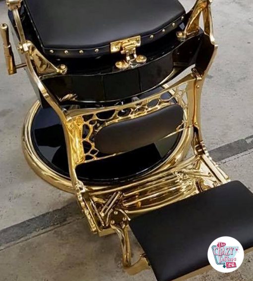 Acabado Oro del apoyapies Sillón de Barbero Vintage Gold