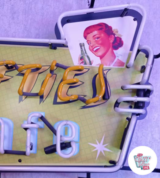 Neon Fifties Cafe rechtes Plakat