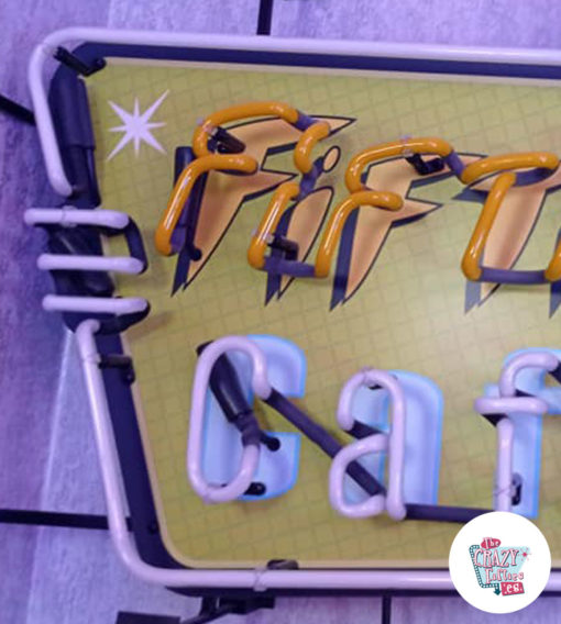 Neon Fifties Cafe sol poster