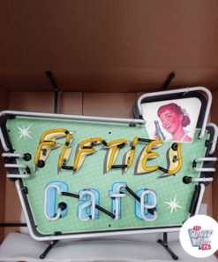 Cartaz off do Neon Fifties Cafe