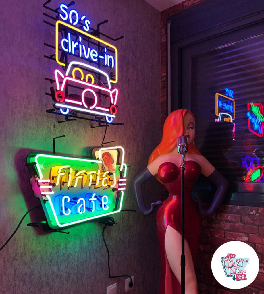 Neon 50s Drive in Poster