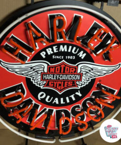 Cartel Neon Harley-Davidson Circle apagado